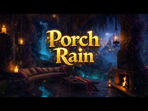 Véranda sous l'Orage Pluie Torrentielle — Tonnerre