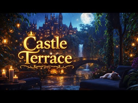 Terrasse du Château — Chat, Cascade & Forêt au Loin