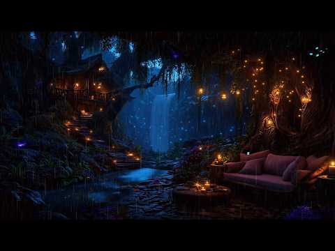 Cabane en Forêt sous la Pluie — Musique Féerique & Pluie Pure